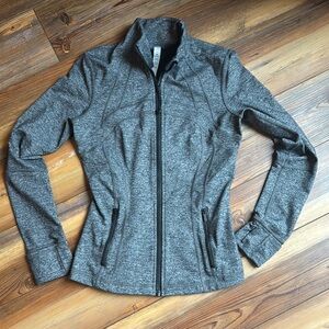 Lululemon full zip Heathered gray top 6